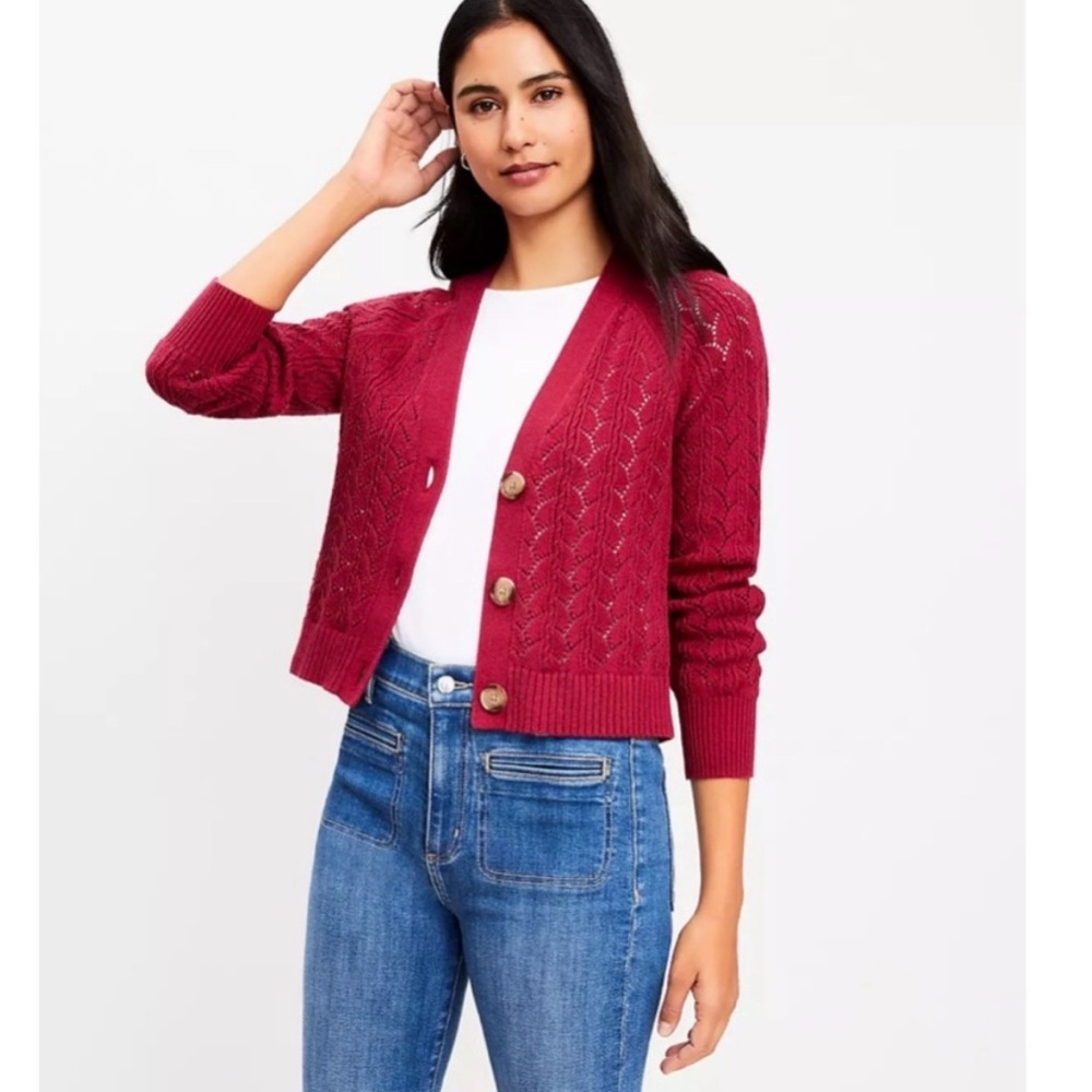 NWT Loft pointelle cardigan